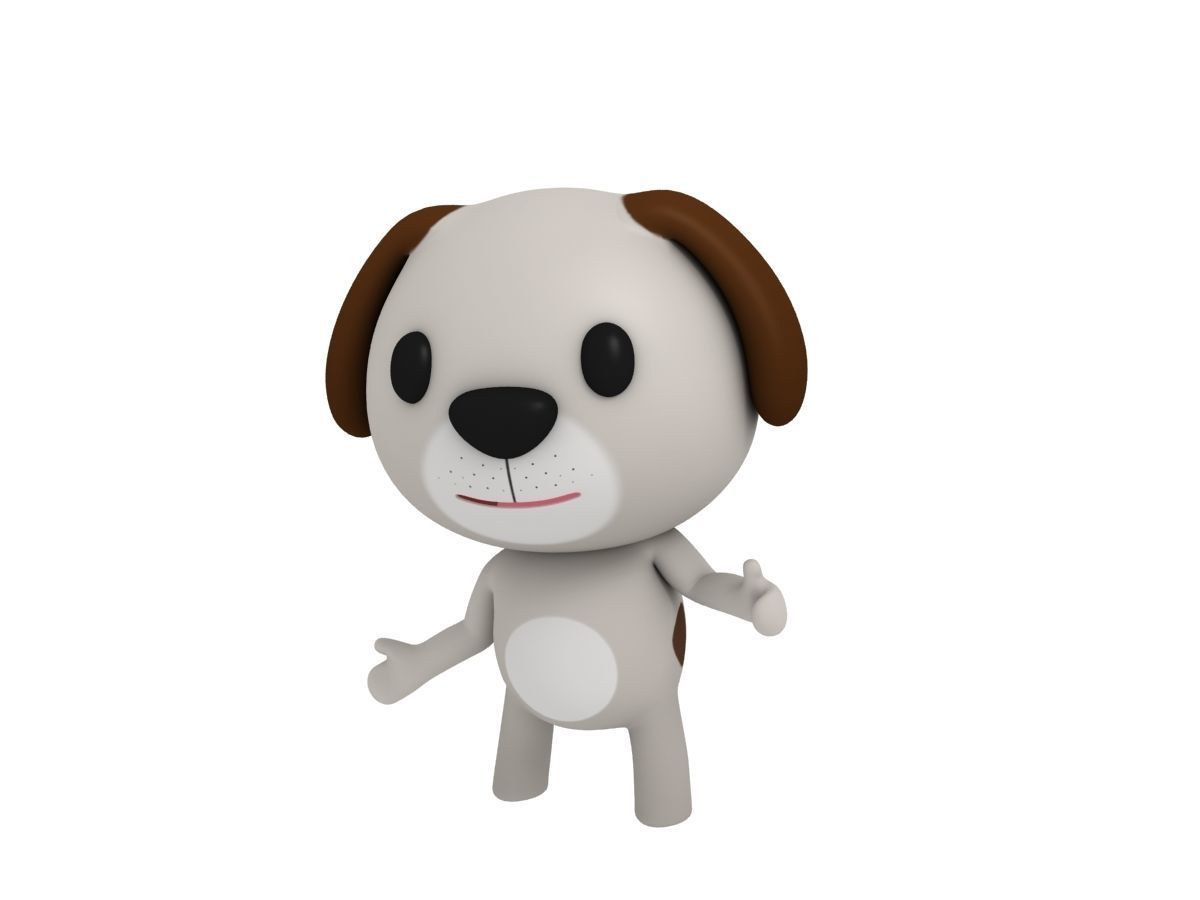 Rigged Dog 3D model_1