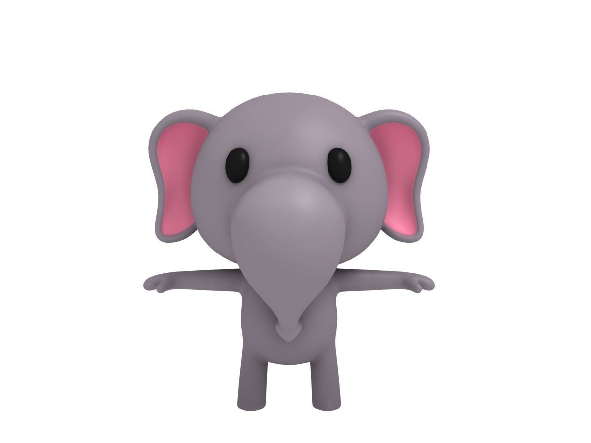 Rigged Elephant 3D model_5