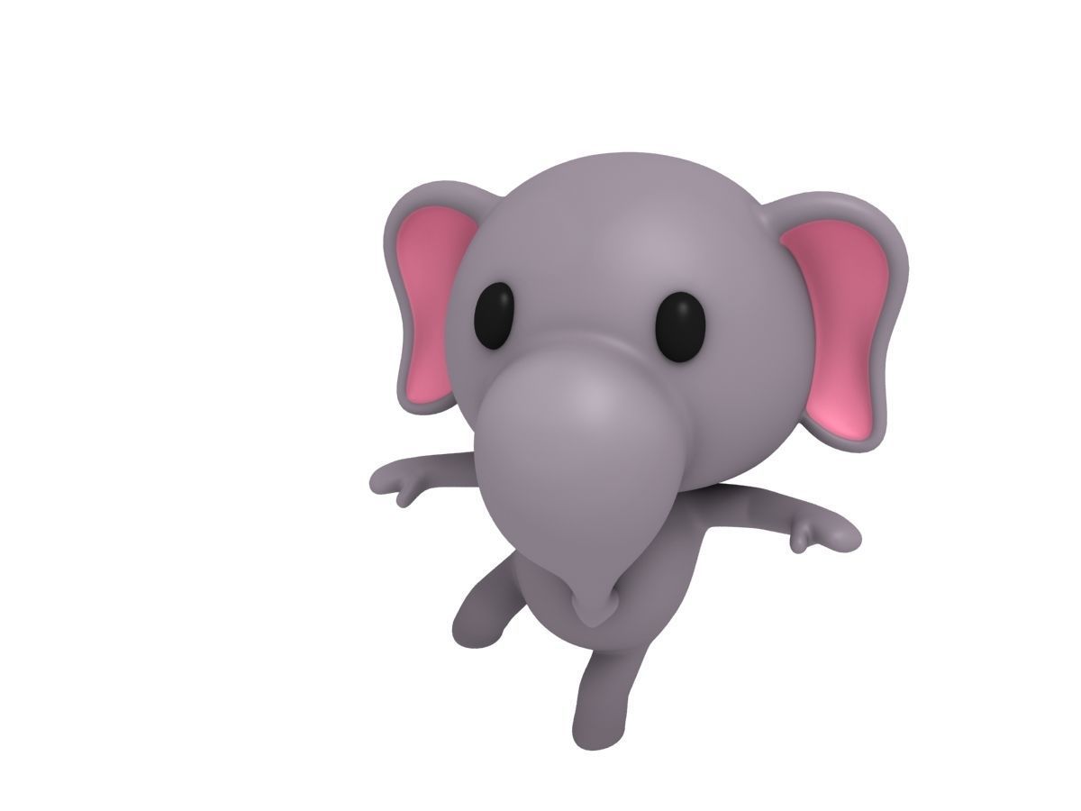 Rigged Elephant 3D model_2