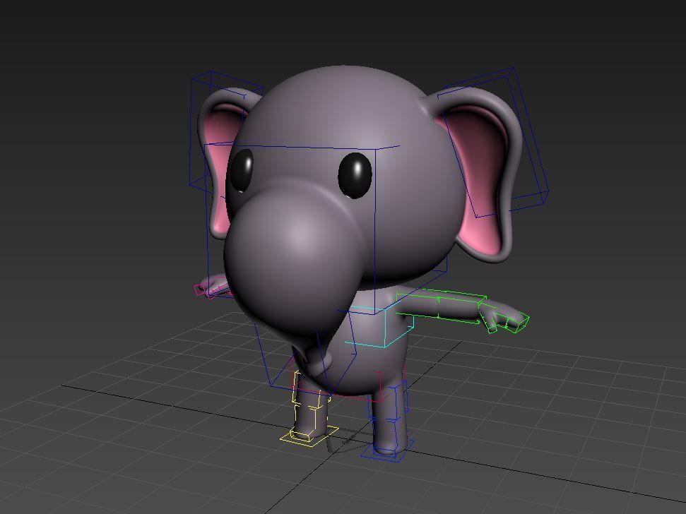 Rigged Elephant 3D model_12