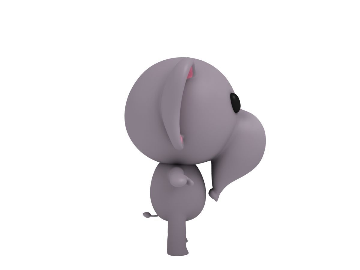 Rigged Elephant 3D model_7