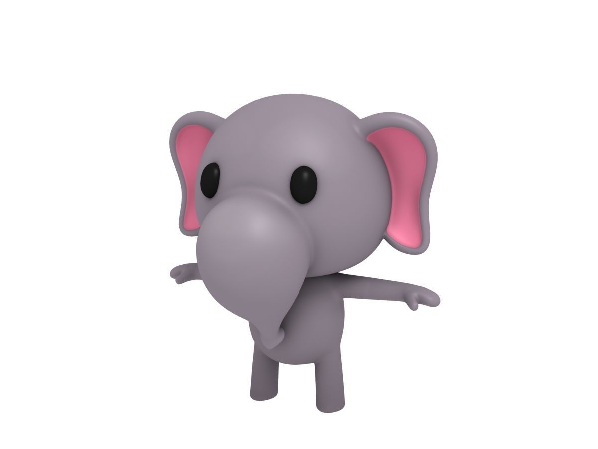 Rigged Elephant 3D model_4