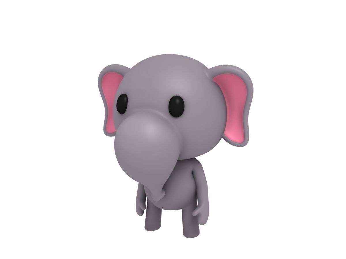 Rigged Elephant 3D model_3