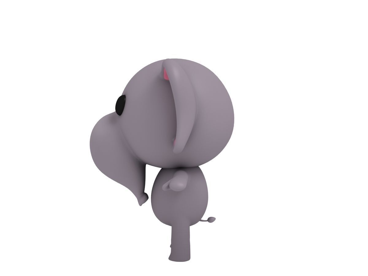 Rigged Elephant 3D model_6
