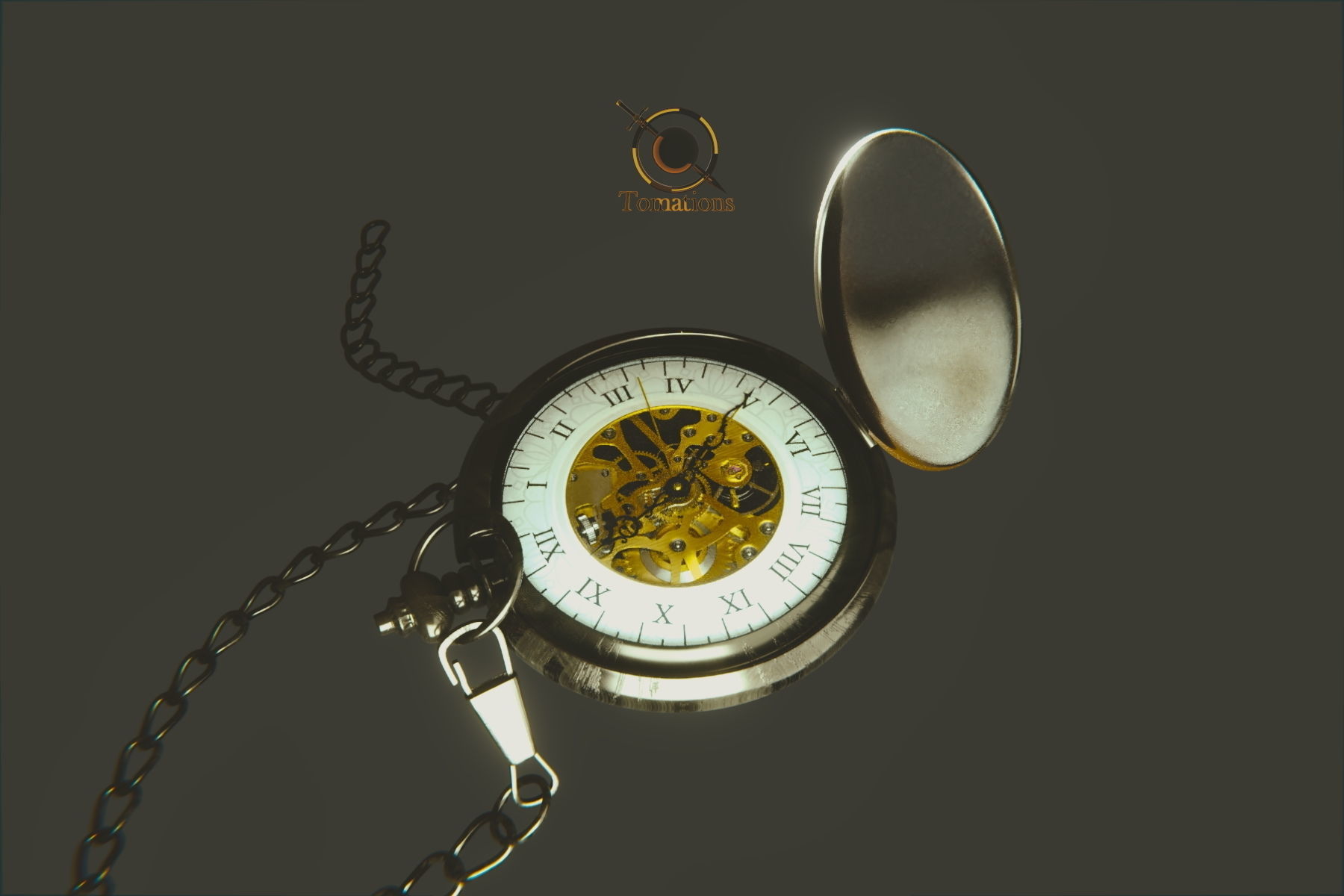 Pocket Watch 3D model_7