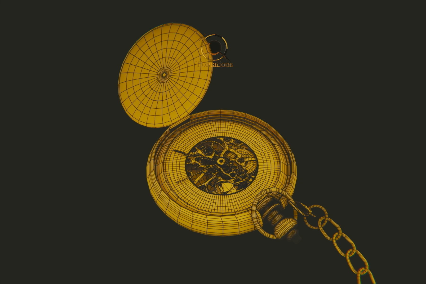 Pocket Watch 3D model_17