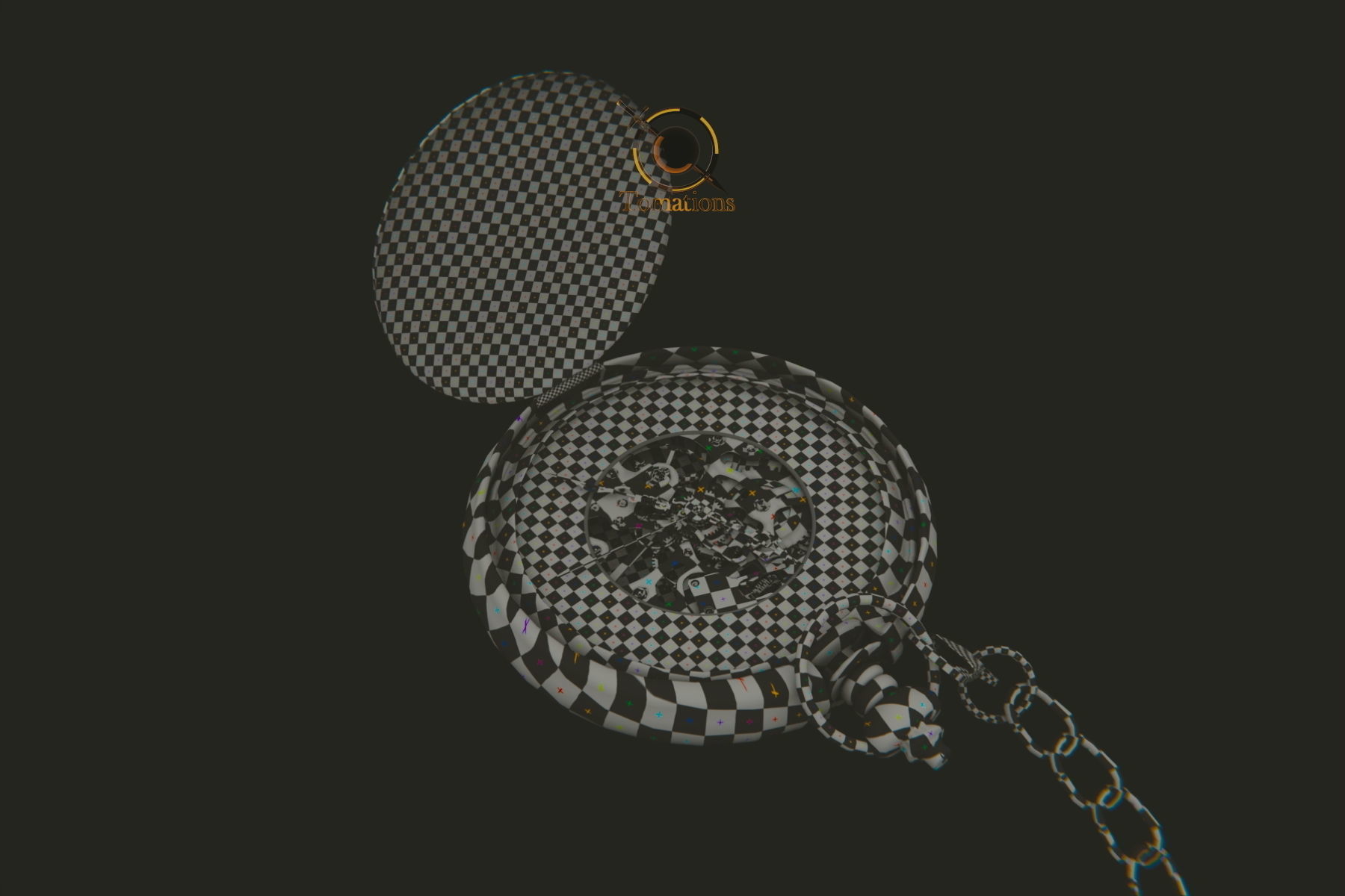 Pocket Watch 3D model_16