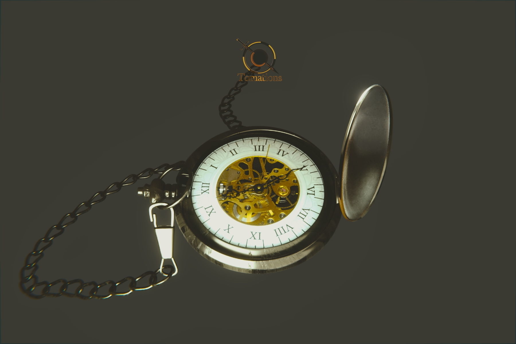 Pocket Watch 3D model_6
