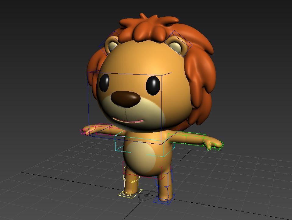 Rigged Lion 3D model_12