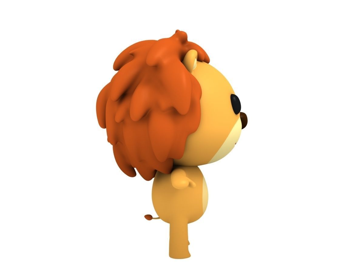 Rigged Lion 3D model_7
