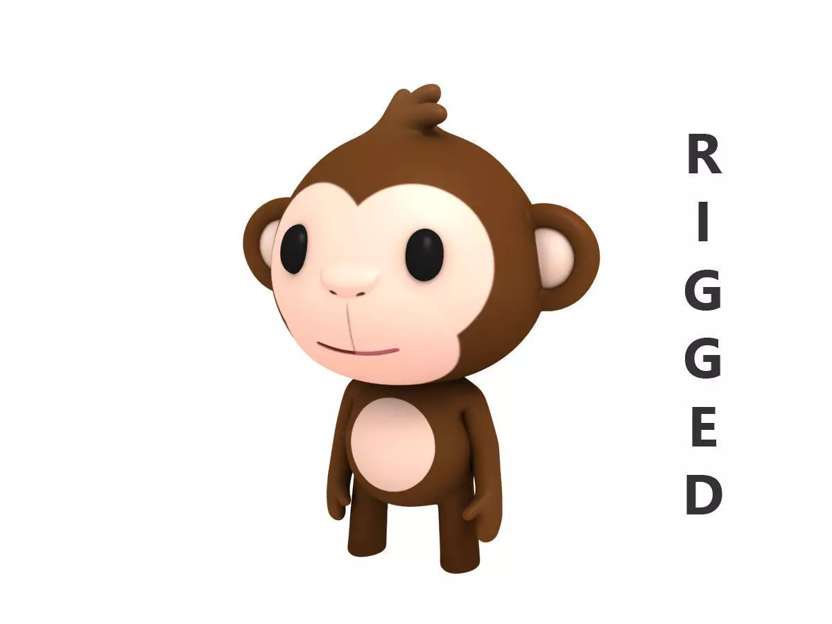 Rigged Monkey 3D model