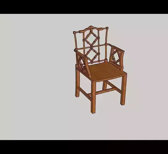 wooden chair 3D model