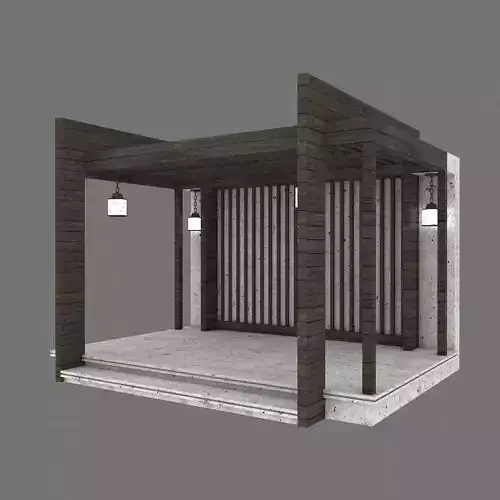 alcove wooden pavilion