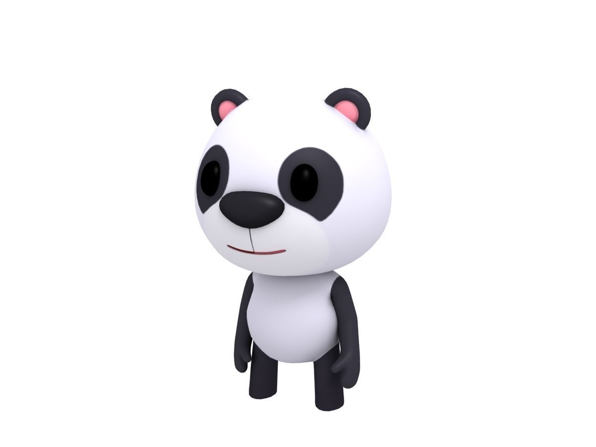 Rigged Panda 3D model_3