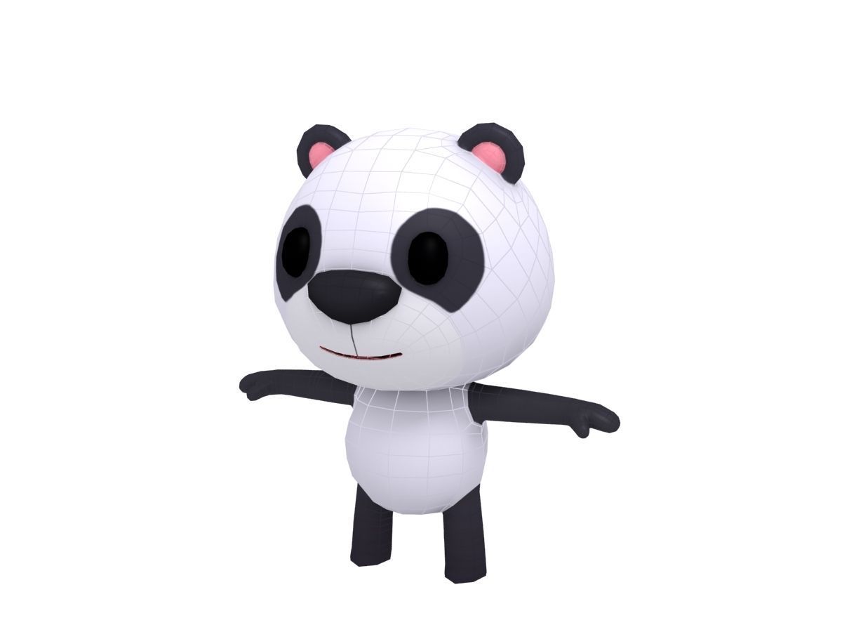 Rigged Panda 3D model_10