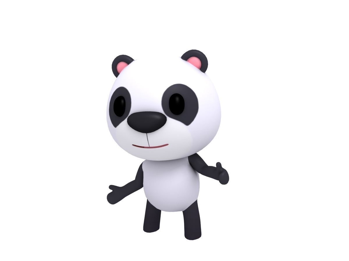 Rigged Panda 3D model_1