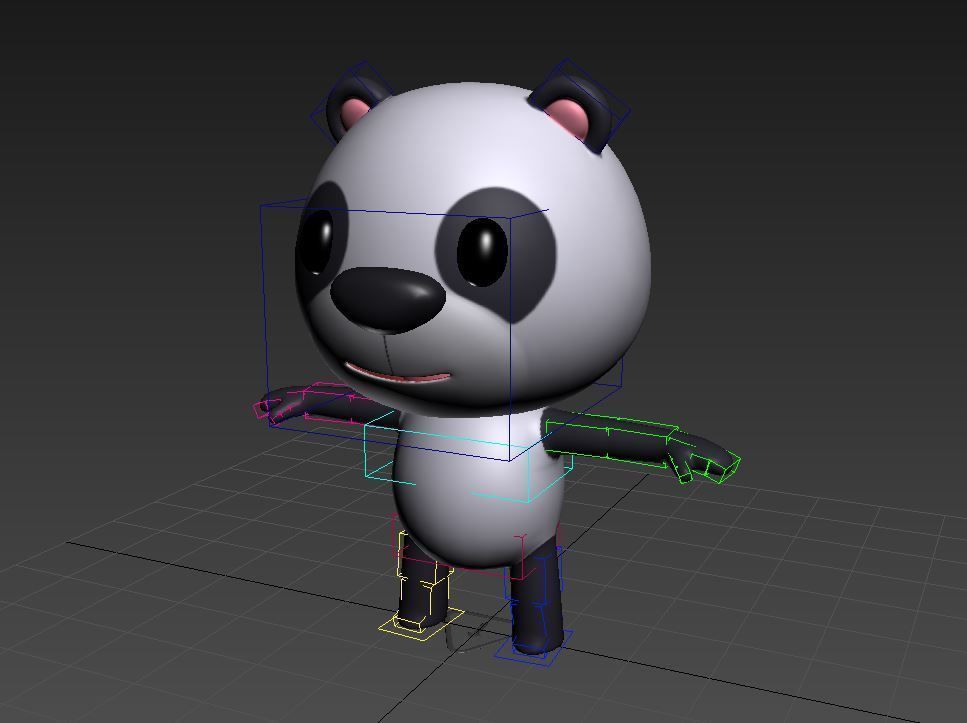 Rigged Panda 3D model_12