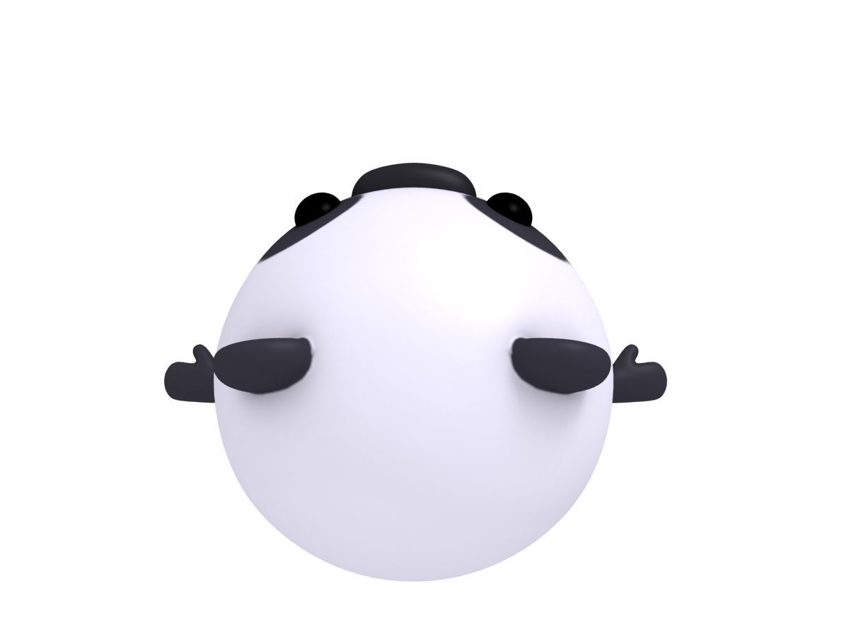 Rigged Panda 3D model_9
