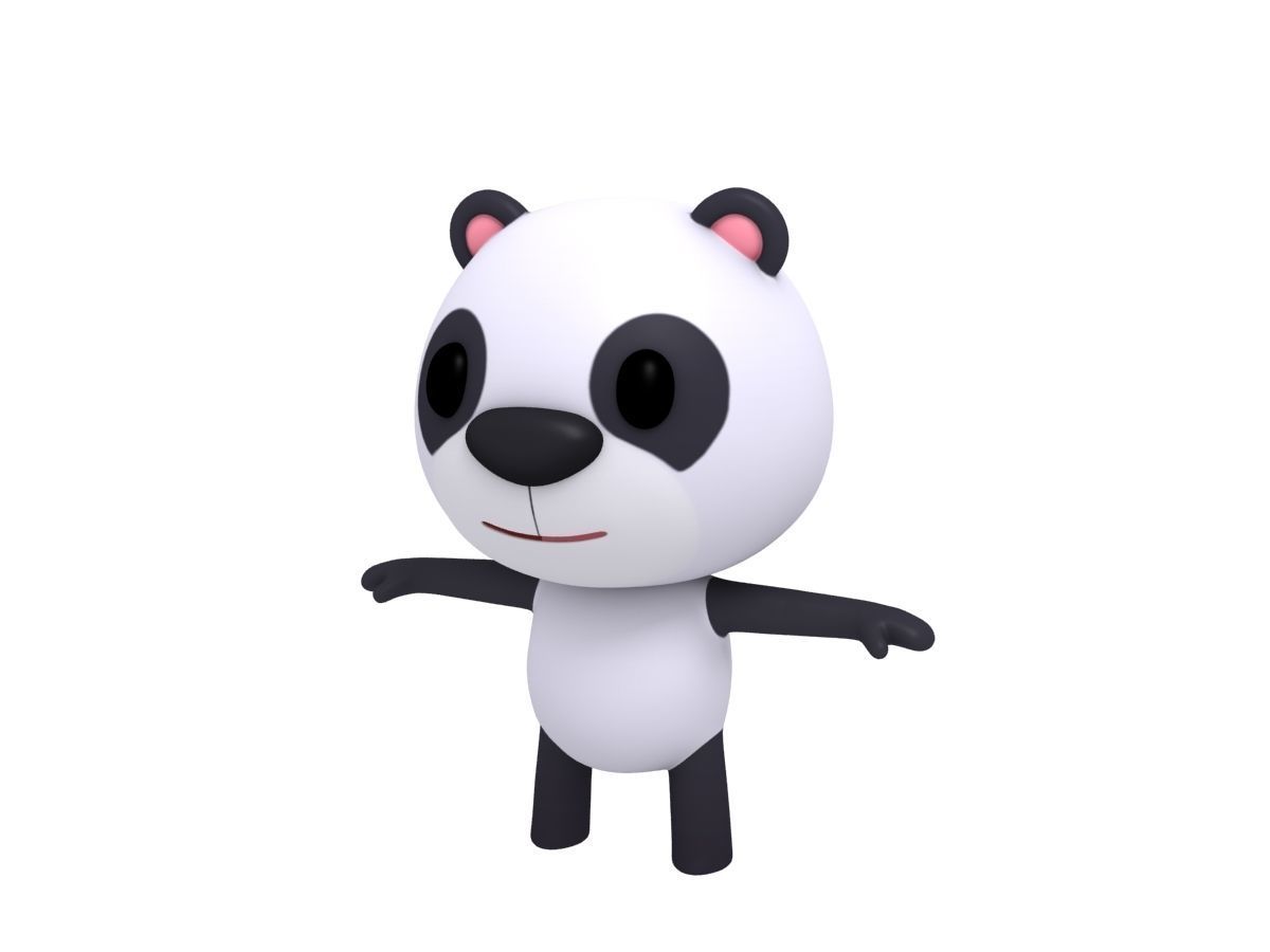 Rigged Panda 3D model_4