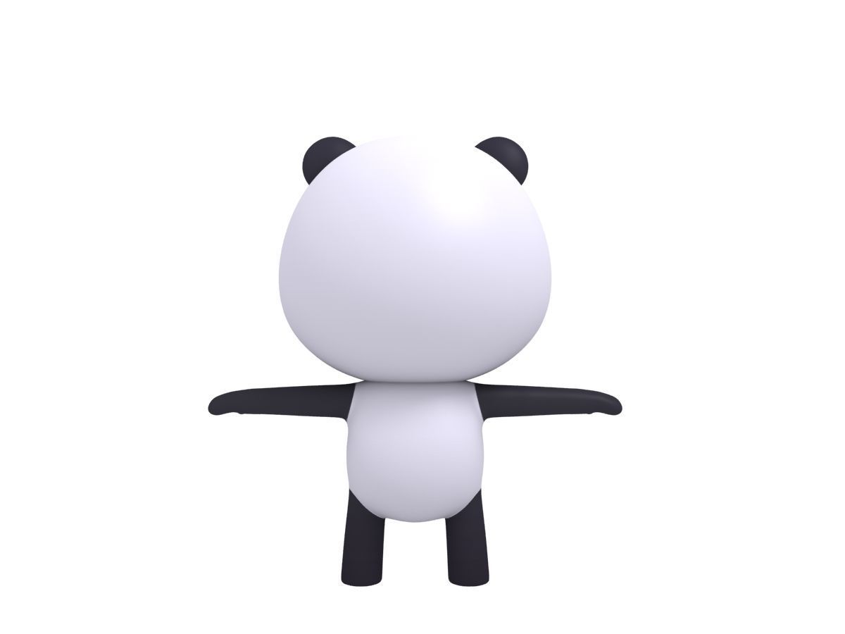 Rigged Panda 3D model_8