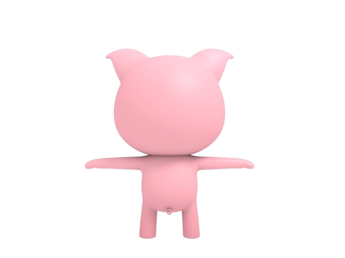 Rigged Pig 3D model_8