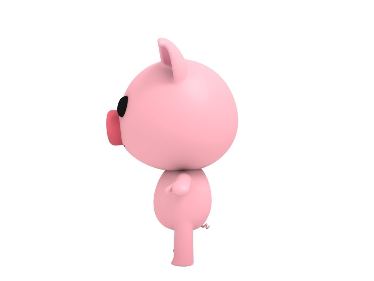 Rigged Pig 3D model_6