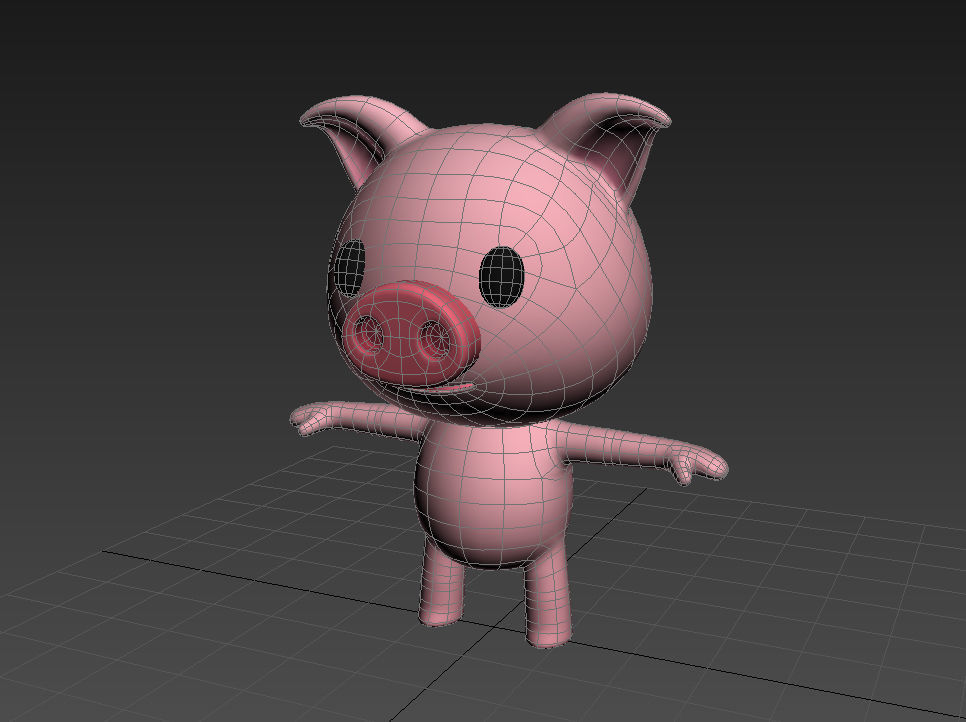 Rigged Pig 3D model_13