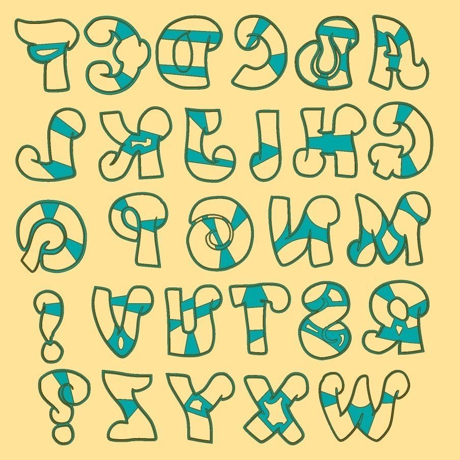 Alphabet Cookie Cutter Set 28 pieces 3D print model_1