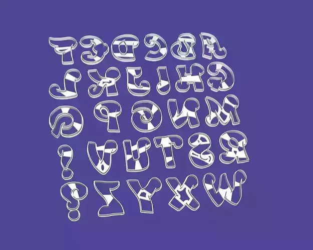 Alphabet Cookie Cutter Set 28 pieces