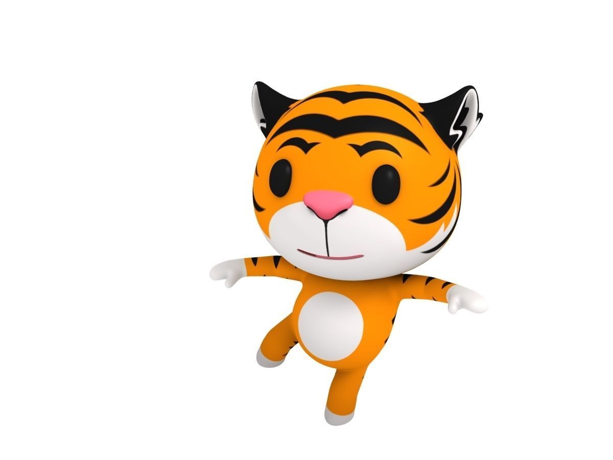 Rigged Tiger 3D model_2