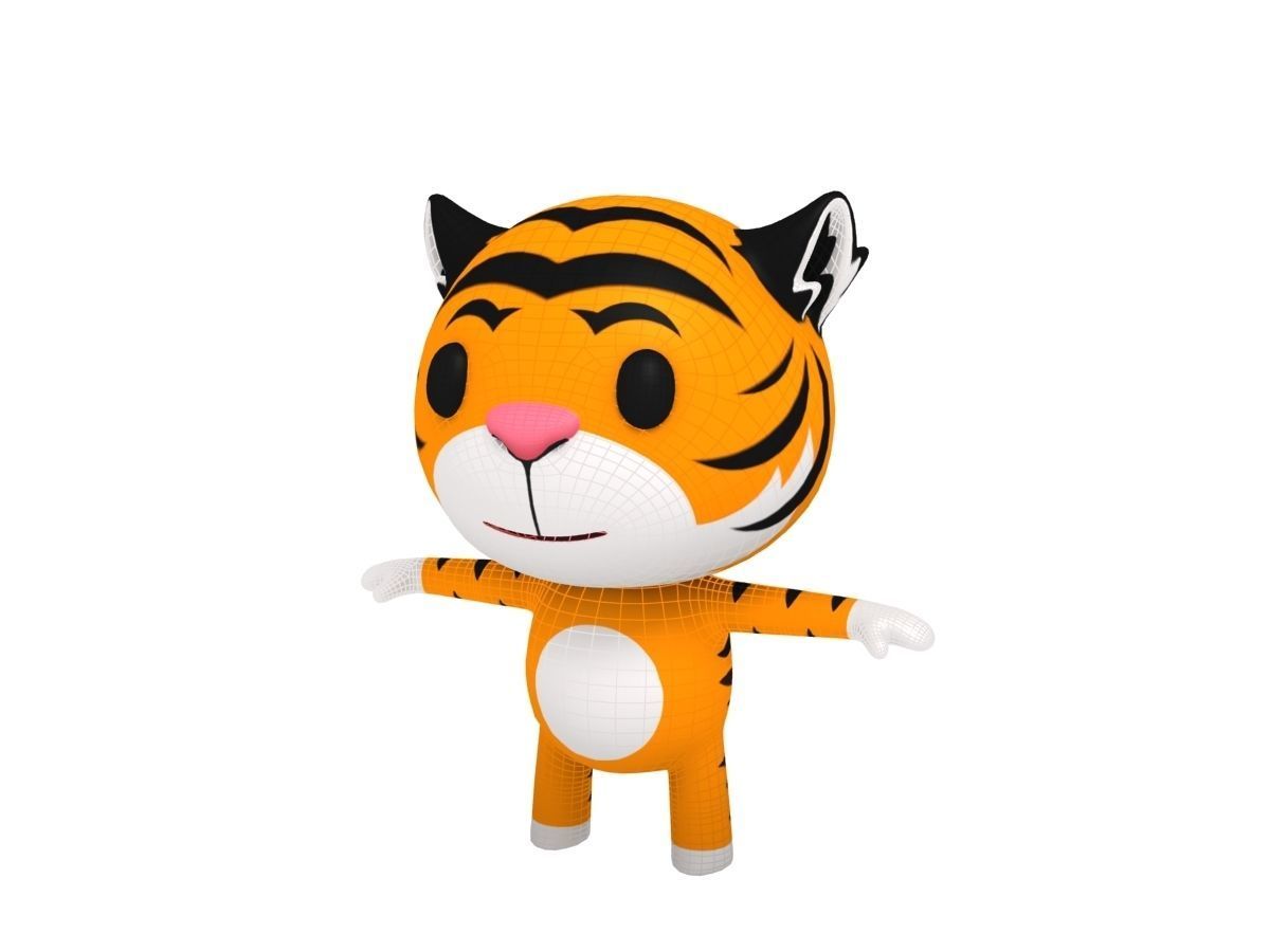 Rigged Tiger 3D model_11