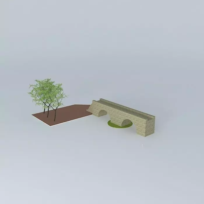 Bridge and tree Free 3D model
