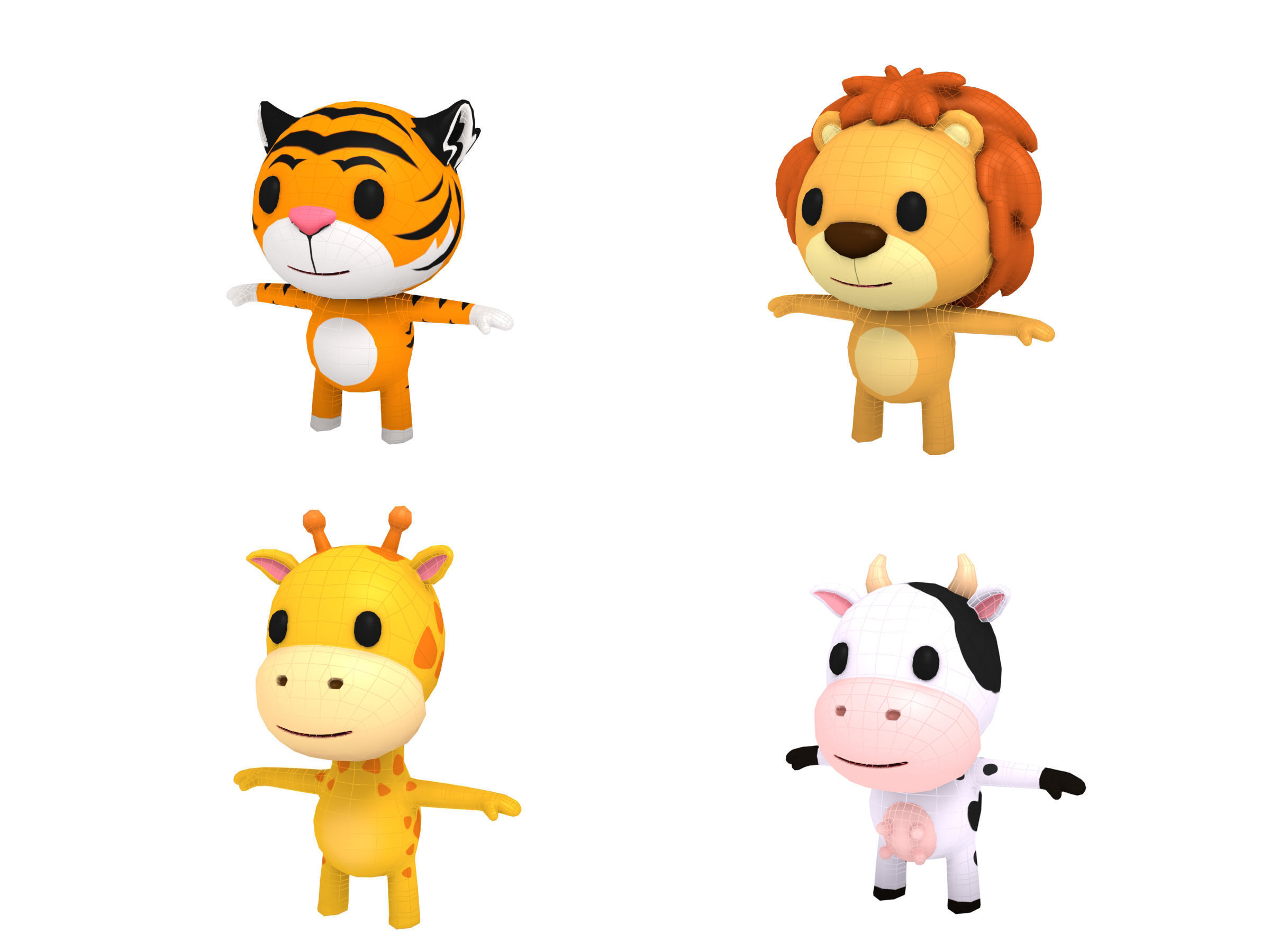Rigged Animal Pack 3D model_29