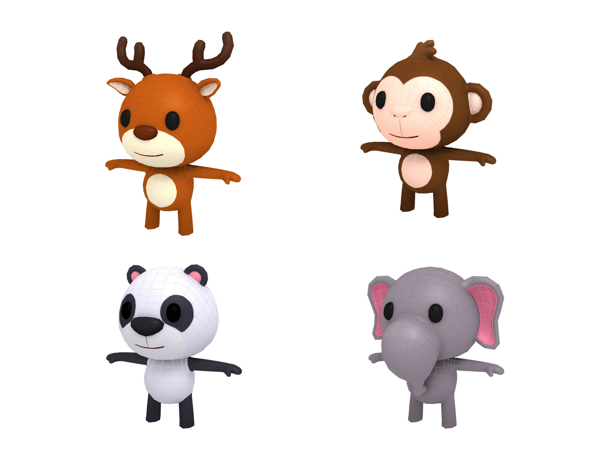Rigged Animal Pack 3D model_30