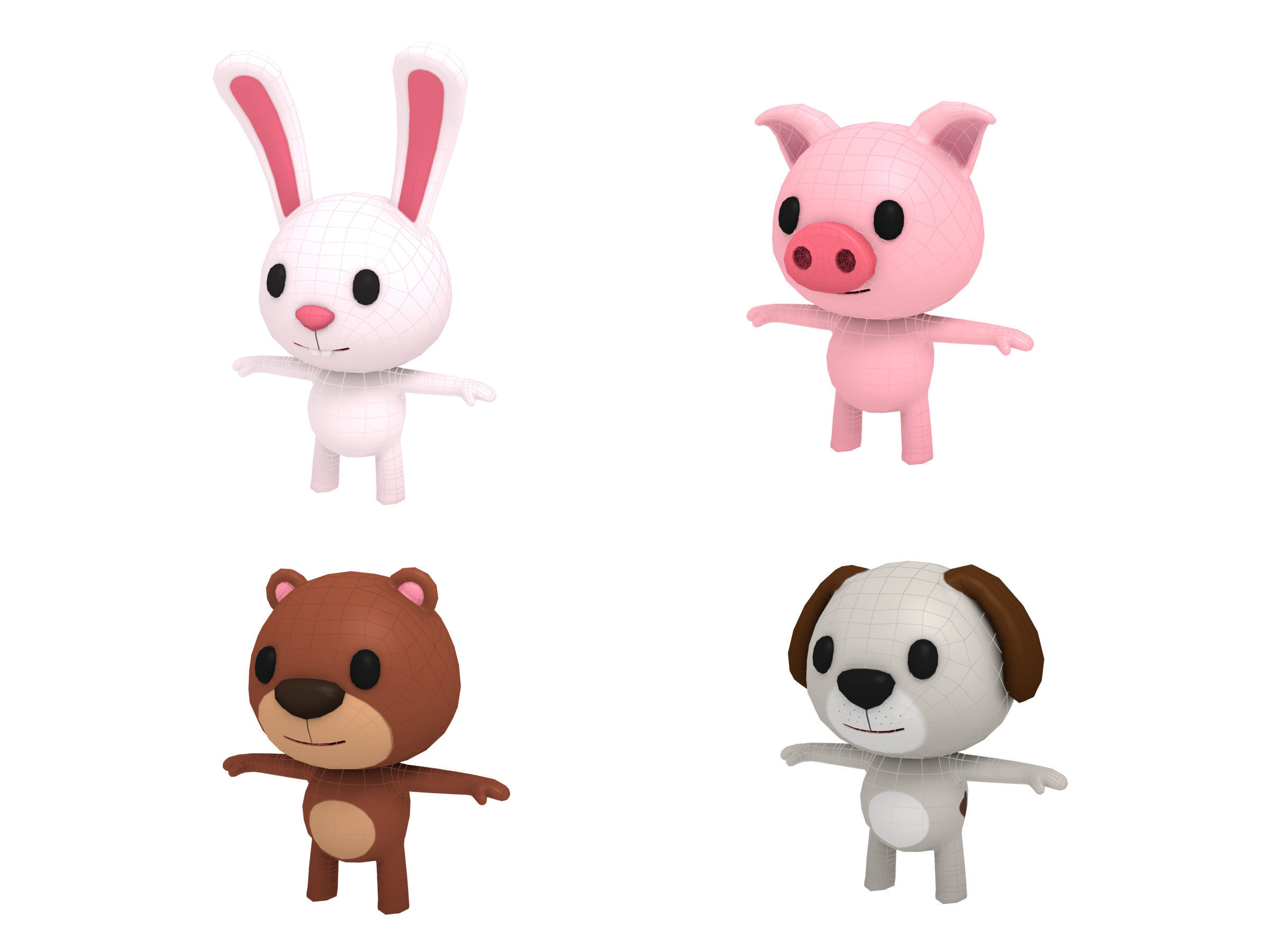 Rigged Animal Pack 3D model_31