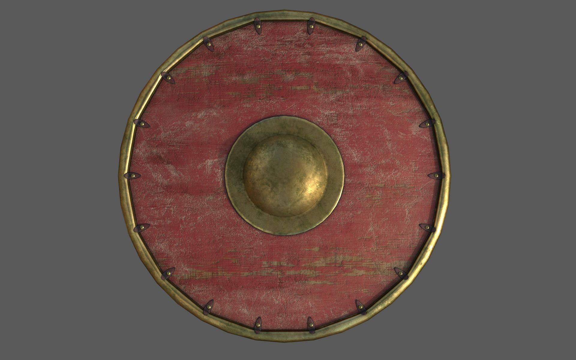 Round shields PBR pack Low-poly 3D model_4