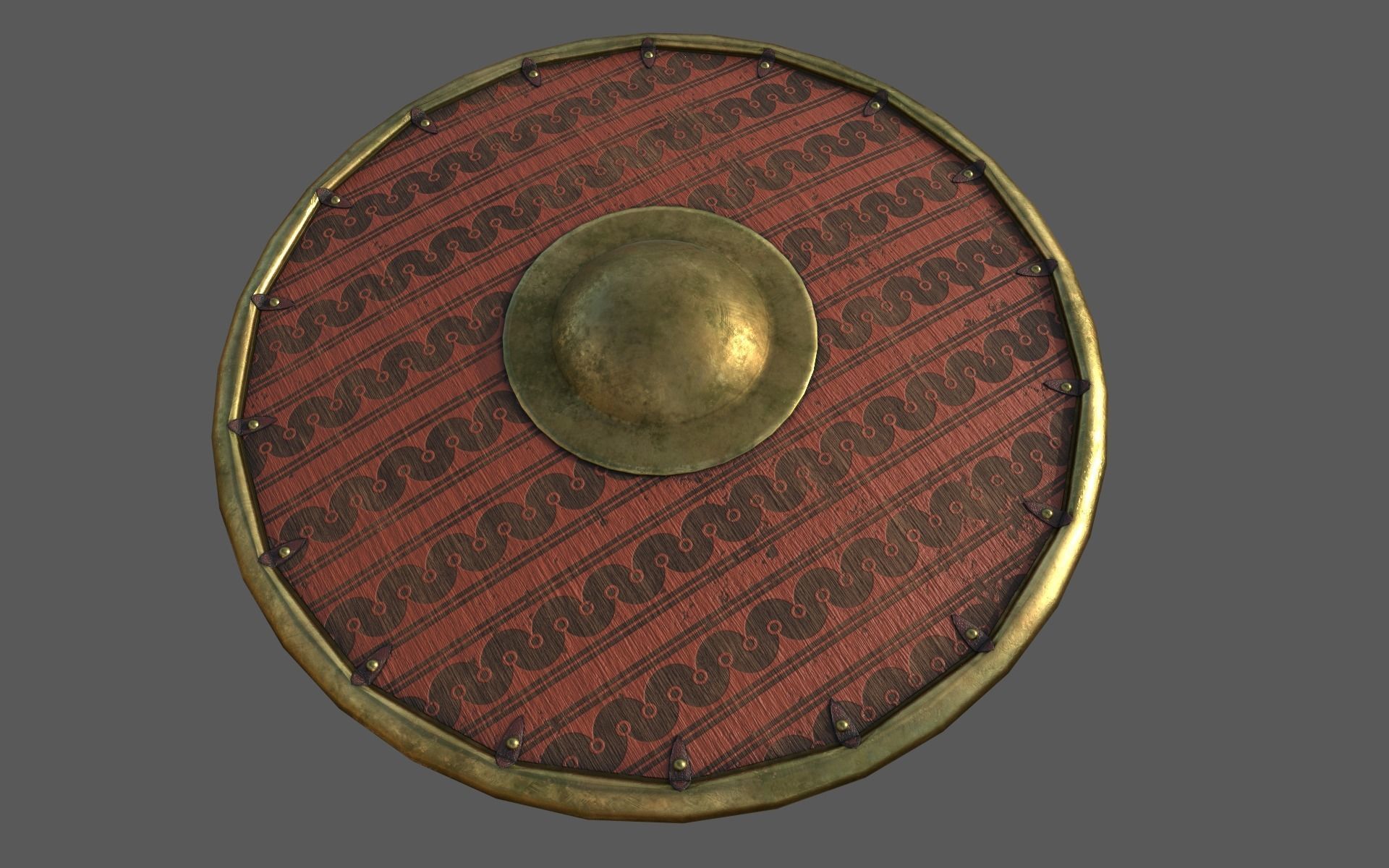 Round shields PBR pack Low-poly 3D model_6