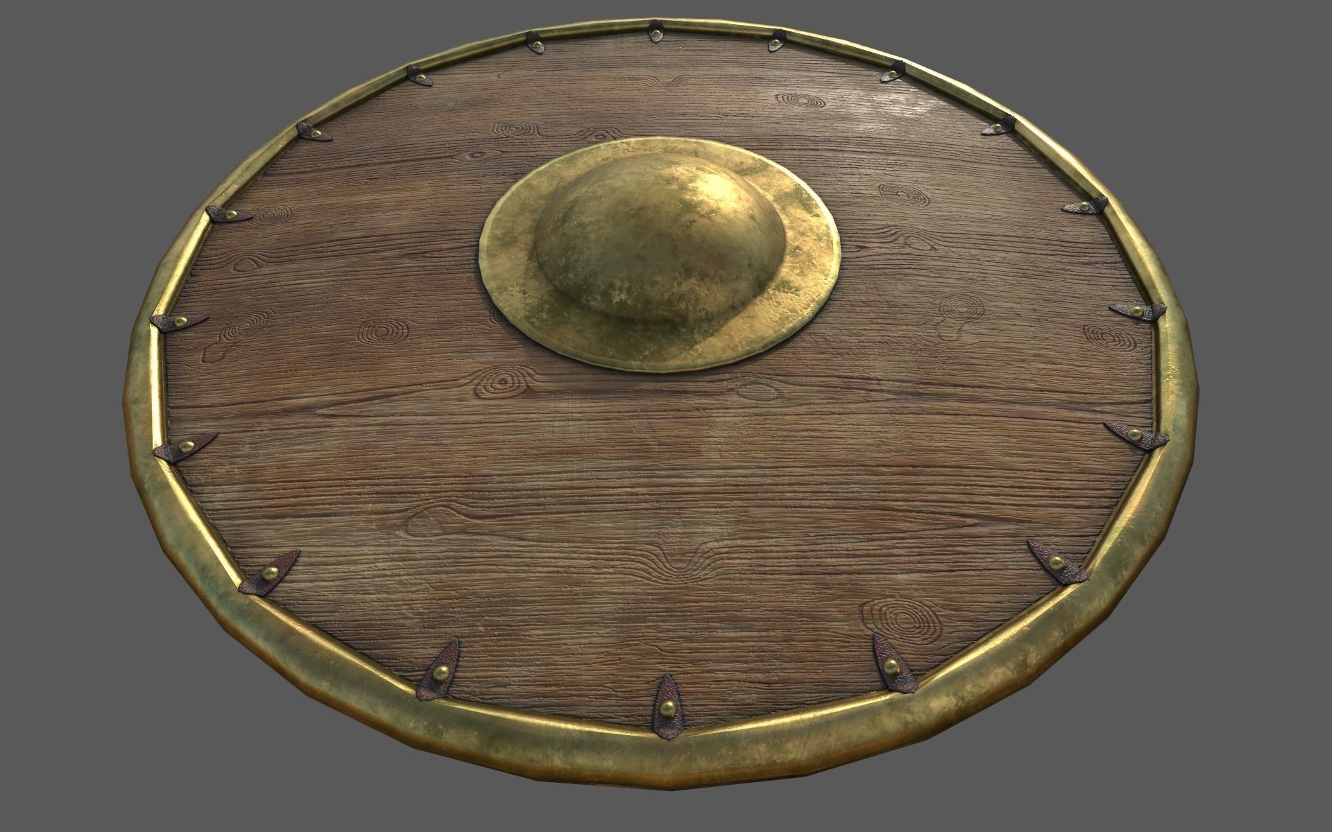 Round shields PBR pack Low-poly 3D model_3