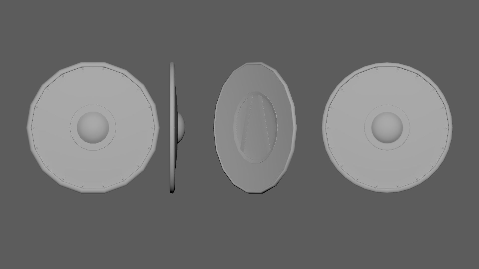 Round shields PBR pack Low-poly 3D model_8