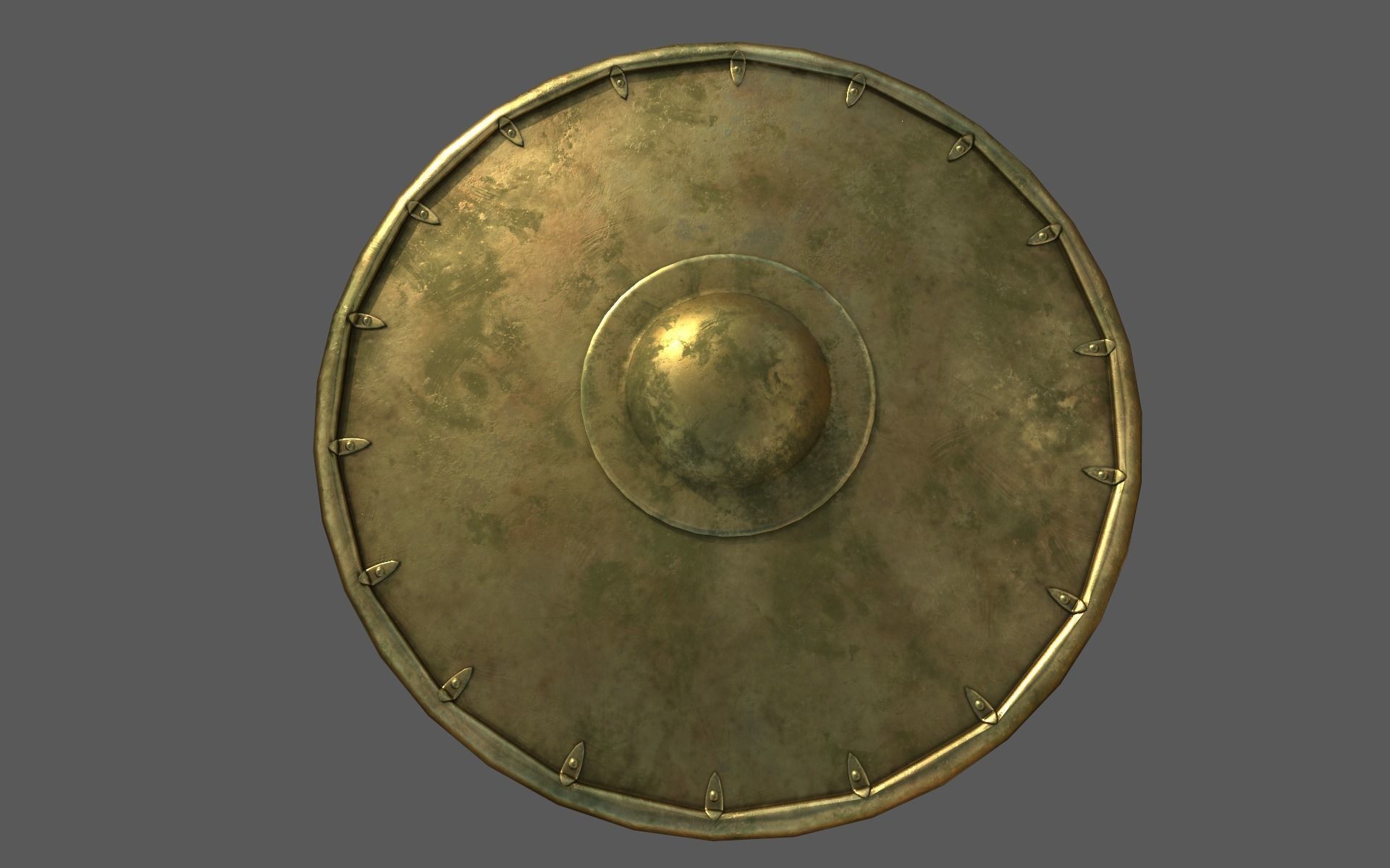 Round shields PBR pack Low-poly 3D model_2
