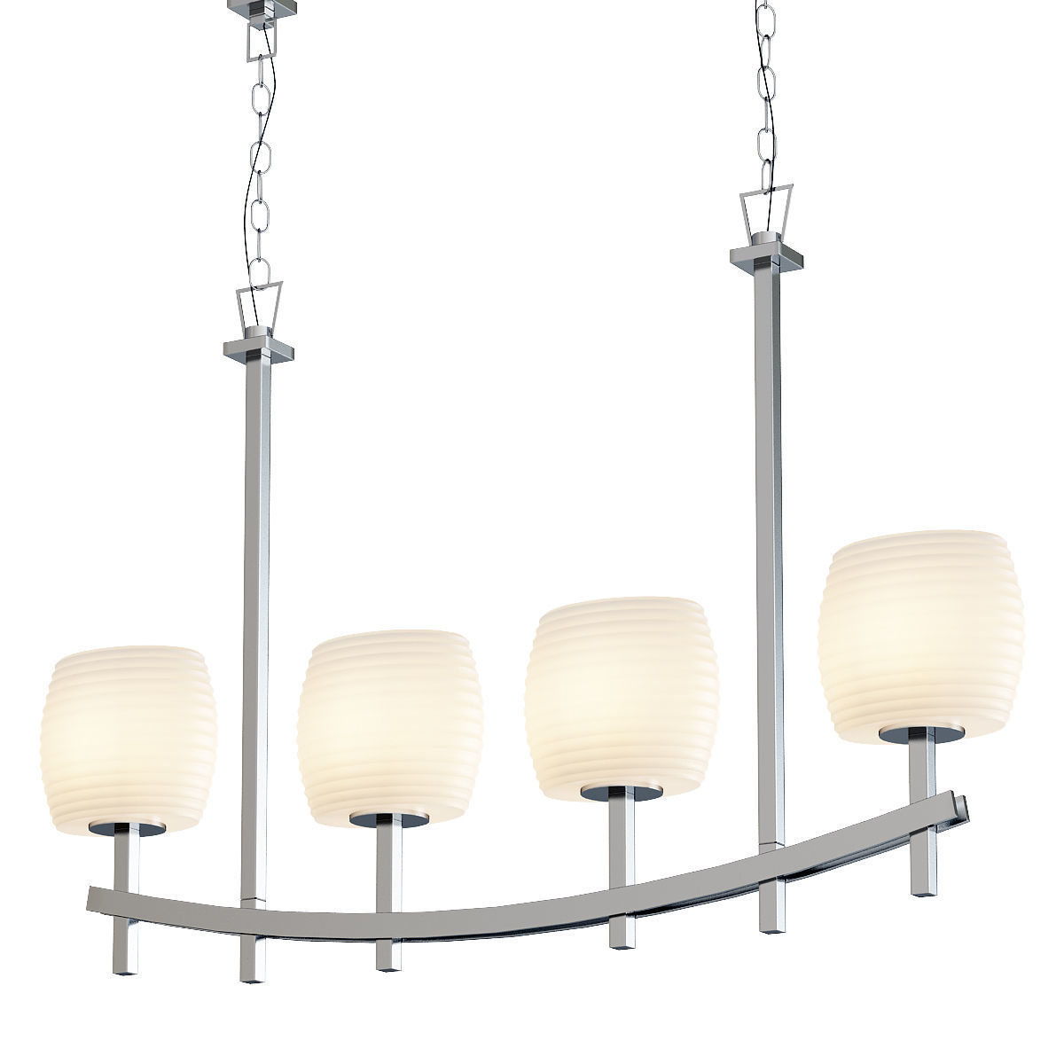 5 Mix collection olympic chandelier - clear glass spheres 3D model_1