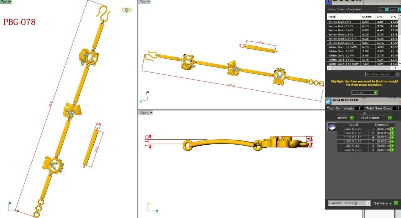 Kids bracelets 3dm stl render detail 3D print model 3D print model_4