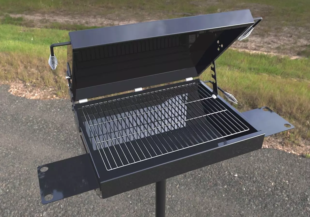 Large Bbq Grill 3D model_0