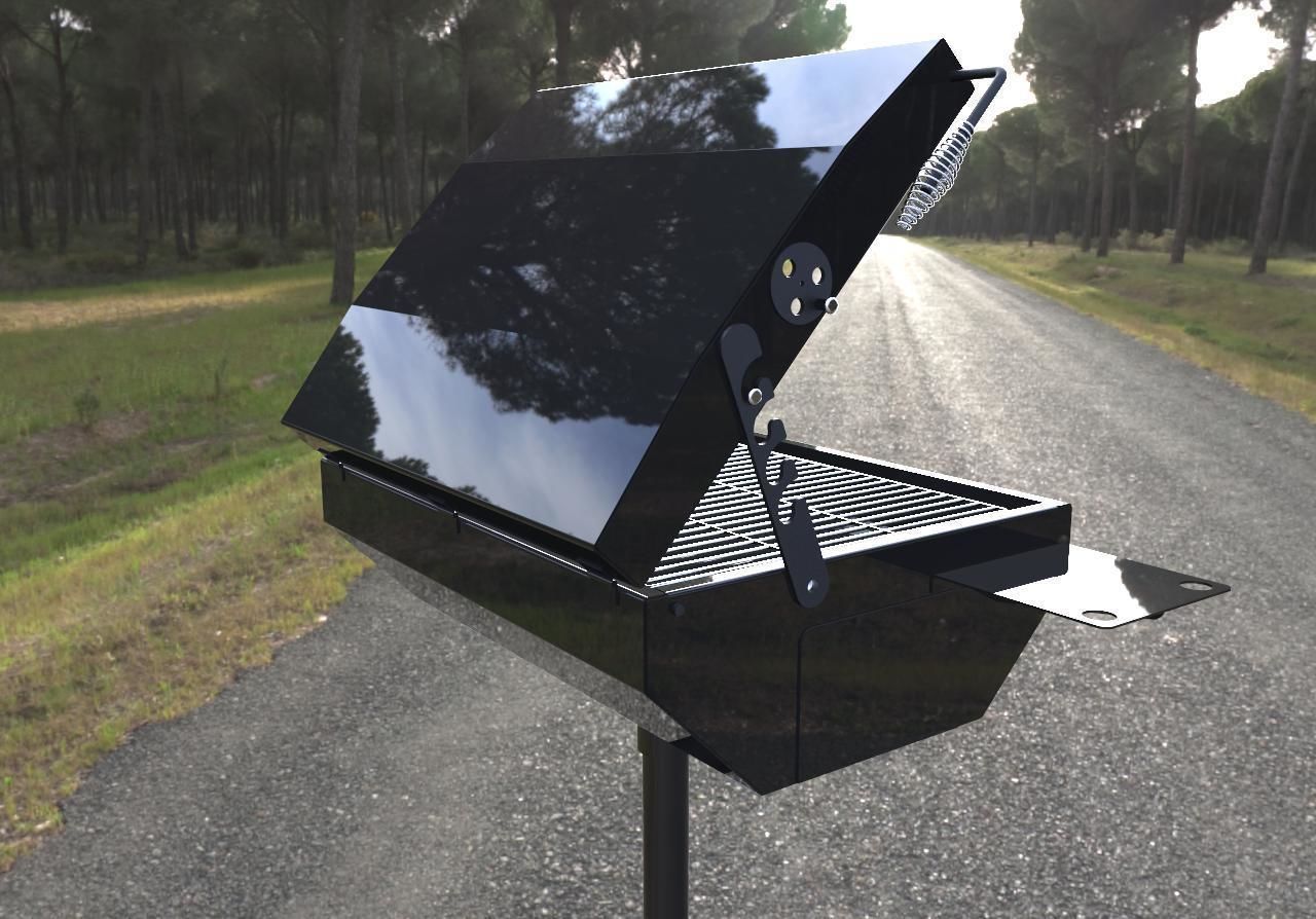 Large Bbq Grill 3D model_1