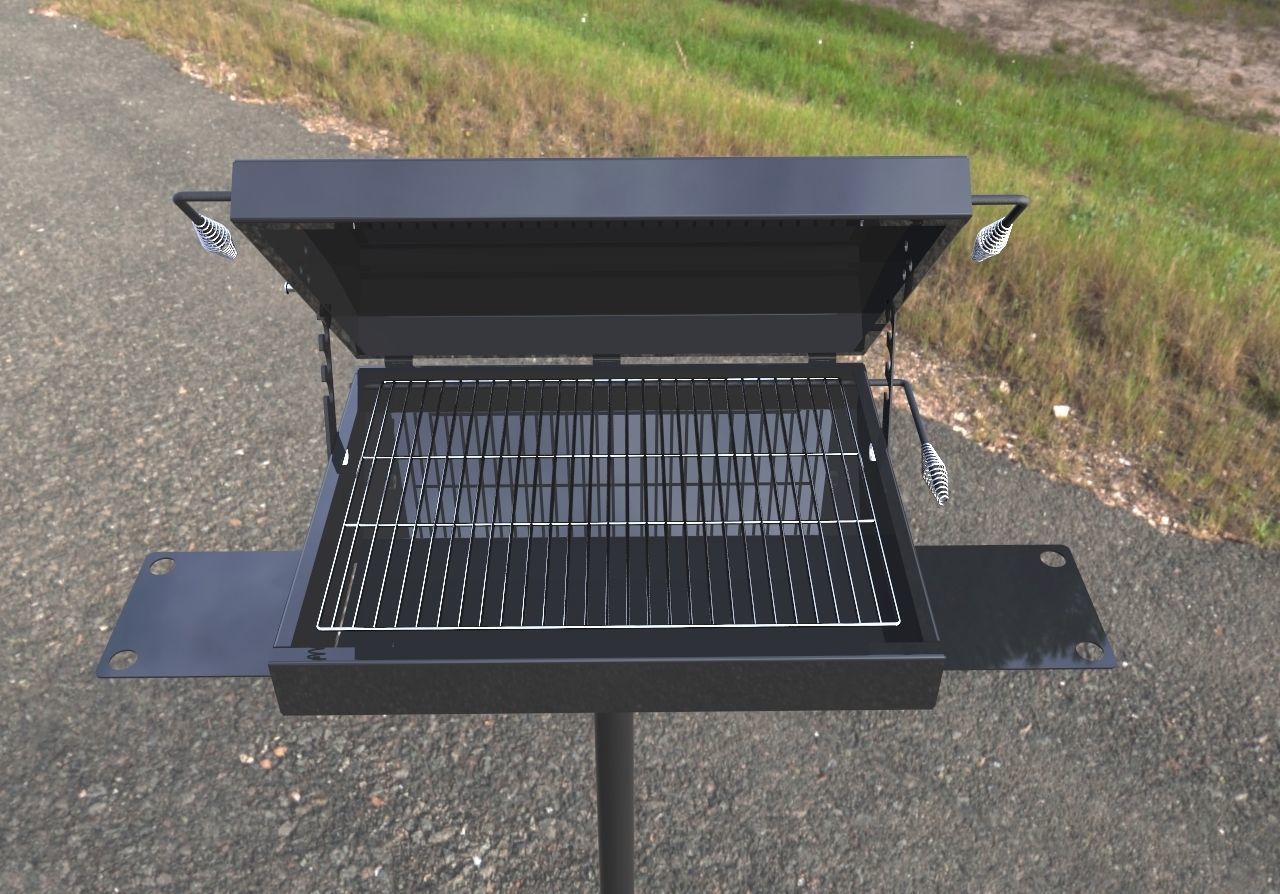 Large Bbq Grill 3D model_4
