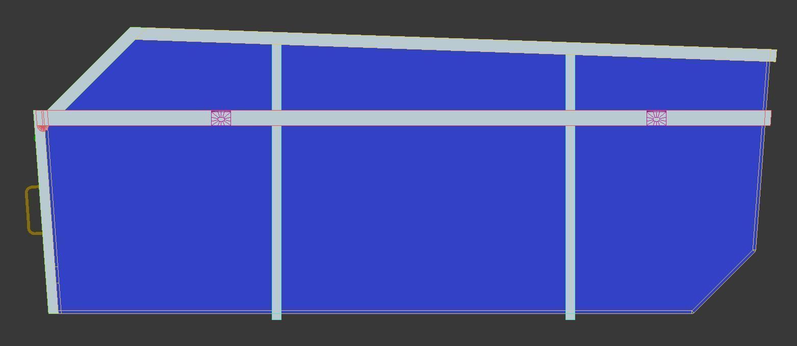 Skip Bin 15 Cubic Metres Free 3D model_1