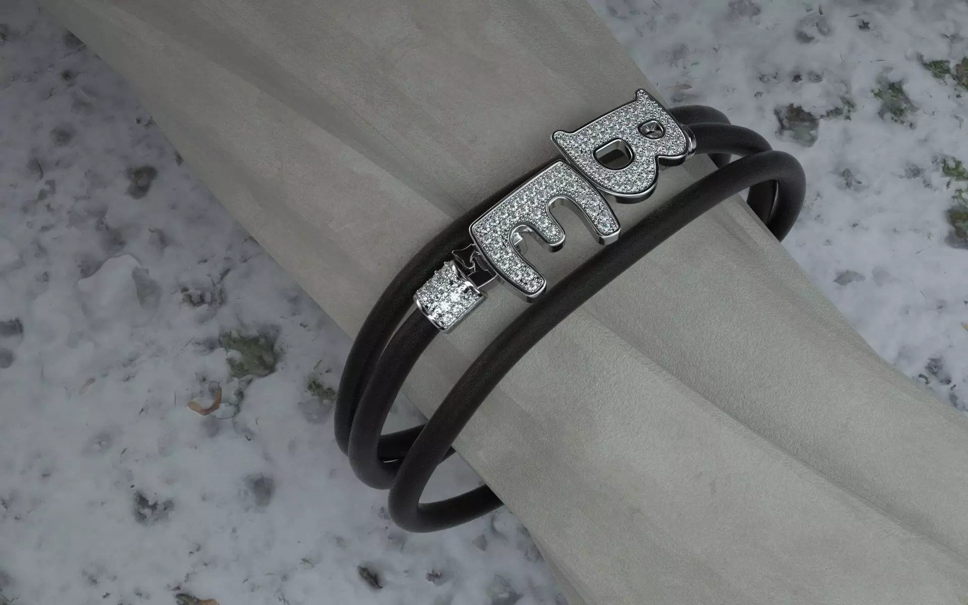 Lather Bracelet  3D print model_0