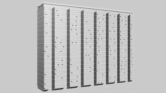 Plattenbau buildings pack Low-poly 3D model 4