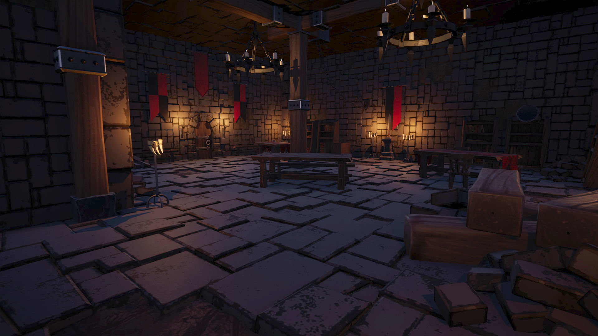 UE4 - Medieval Stylized Dungeon Pack Low-poly 3D model_7