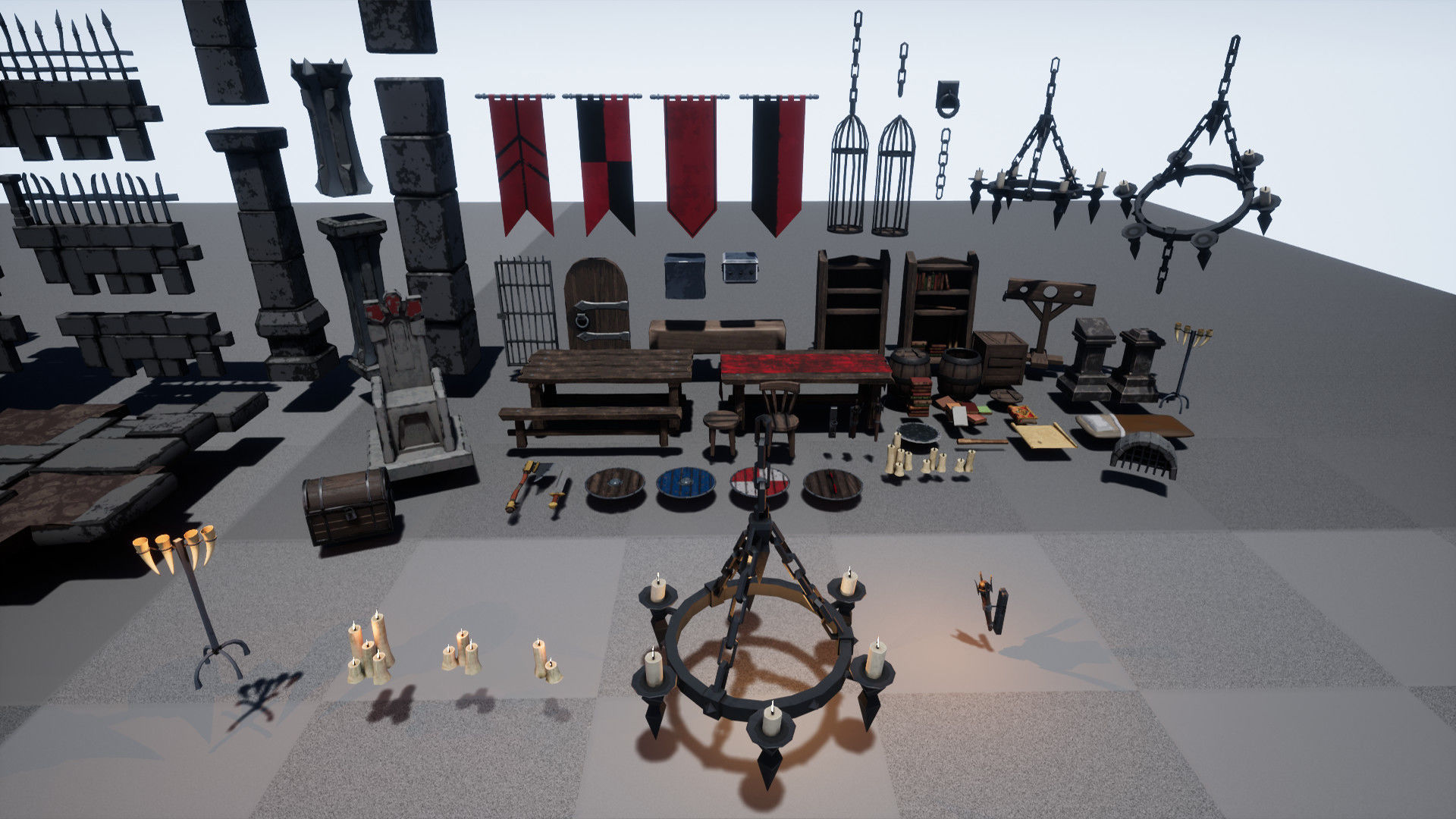 UE4 - Medieval Stylized Dungeon Pack Low-poly 3D model_12